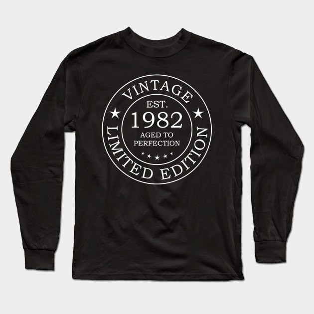 1982 birthday- 40th birthday limited edition Long Sleeve T-Shirt by colorbyte